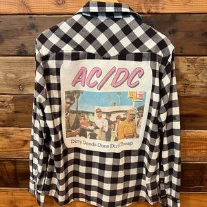 AC/DC “Dirty Deeds…” One-of-a-Kind Jachs Girlfriend MadAndie Custom Flannel